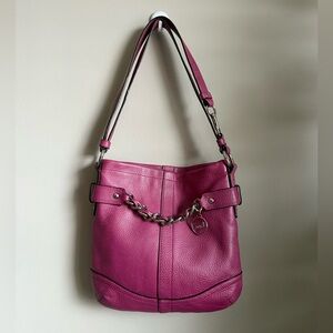 Coach Pebbled Leather Shoulder/ Crossbody Bag